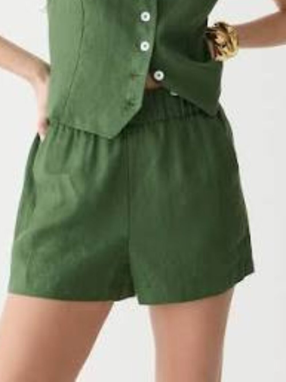 J CREW TROPEZ SHORTS, SIZE XS, Utility Green